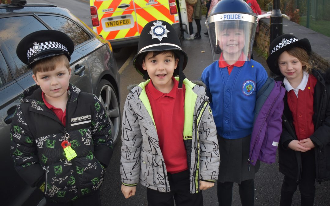 The police came to visit as part of our work on Hidden Heroes.